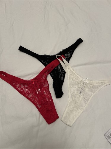 New lace thongs size - new,