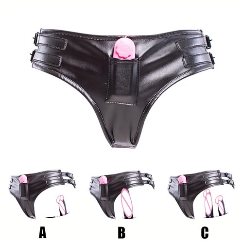 Silicone leather pants men - silicone, pu